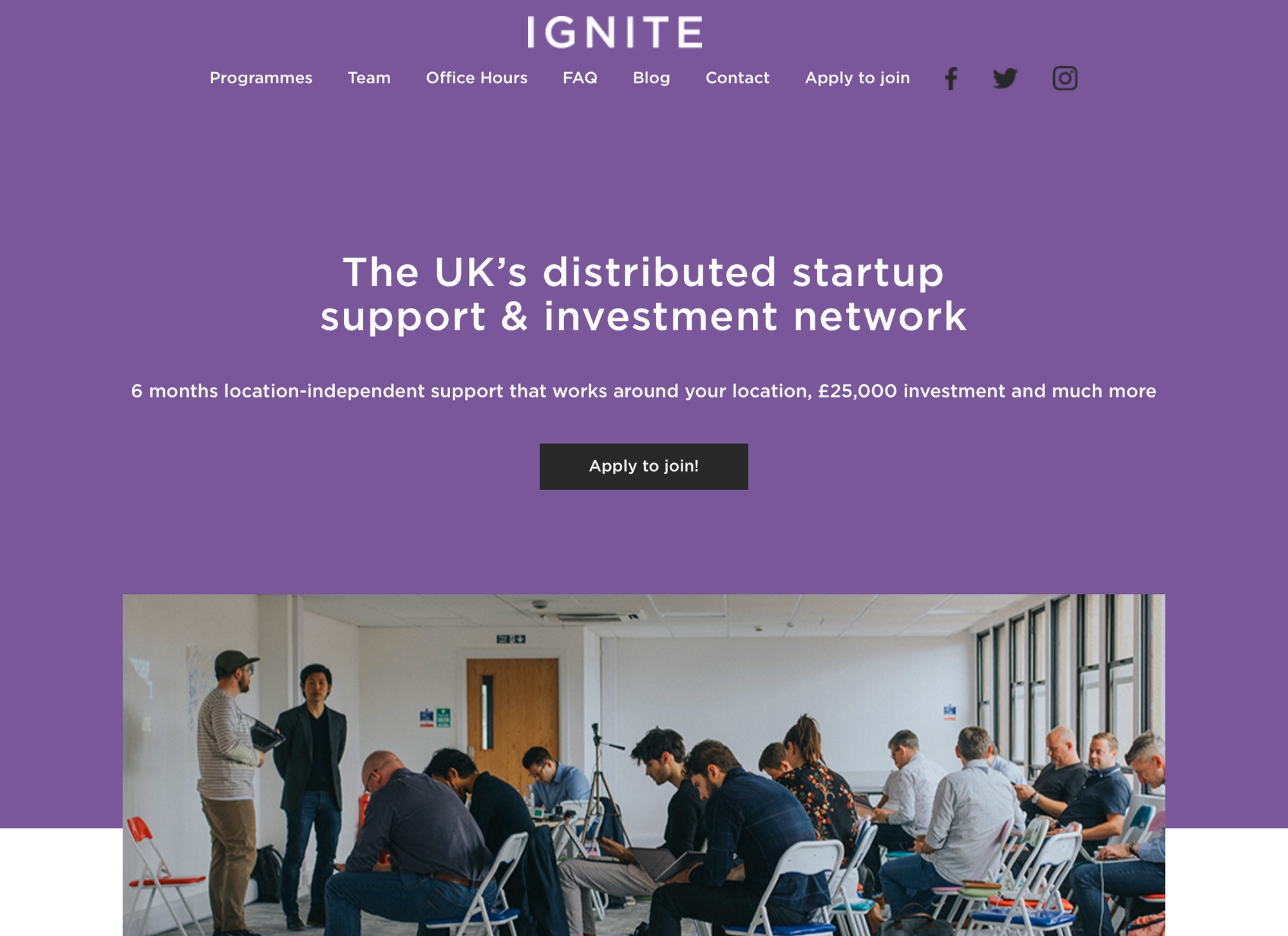 The Ignite website